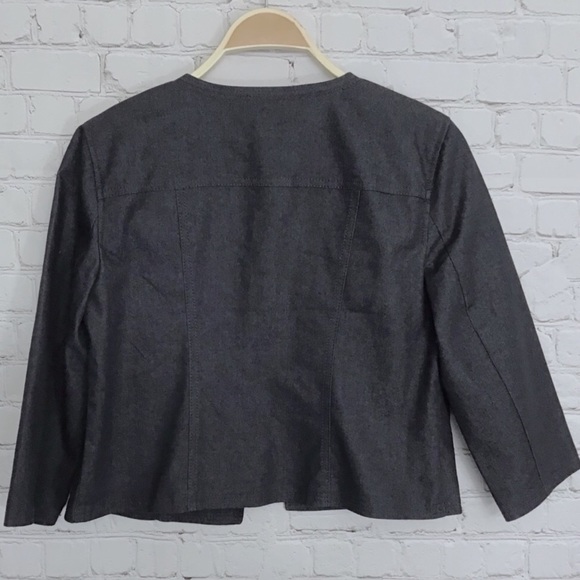 ROZ & ALI | MOTO DARK DENIM BLAZER / JEAN JACKET - Picture 3 of 8